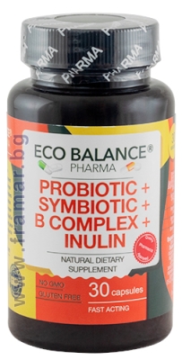 ЕКО БАЛАНС ПРОБИОТИК + СИНБИОТИК + B КОМПЛЕКС + ИНУЛИН капсули * 30