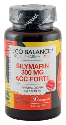 ЕКО БАЛАНС СИЛИМАРИН 300 мг + АЦЦ ФОРТЕ капсули * 30