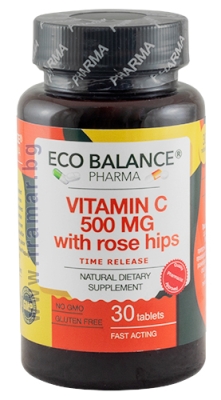ЕКО БАЛАНС ВИТАМИН C 500 мг + ШИПКА таблетки * 30