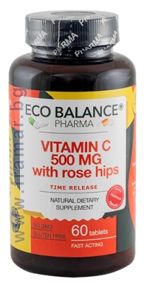 ЕКО БАЛАНС ВИТАМИН C 500 мг + ШИПКА таблетки * 60