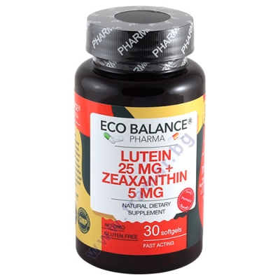 ЕКО БАЛАНС ЛУТЕИН 25 мг + ЗЕАКСАНТИН 5 мг капсули * 30
