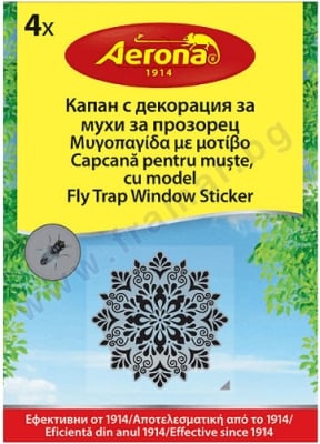 АЕРОНА КАПАН ЗА МУХИ ЗА ПРОЗОРЕЦ С ДЕКОРАЦИЯ * 4