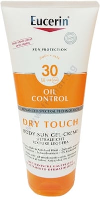 ЕУЦЕРИН OIL CONTROL DRY TOUCH СЛЪНЦЕЗАЩИТЕН ГЕЛ-КРЕМ ЗА ТЯЛО SPF30 200 мл