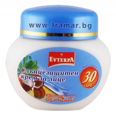 ЕВТЕРПА СЛЪНЦЕЗАЩИТЕН КРЕМ ЗА ЛИЦЕ СЪС SPF 30 60 мл
