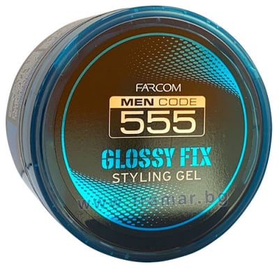 ФАРКОМ MEN CODE 555 ФИКСИРАЩ ГЕЛ ЗА БЛЯСЪК 250 мл