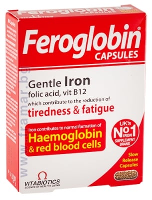 ФЕРОГЛОБИН B12 капсули * 30 ВИТАБИОТИКС