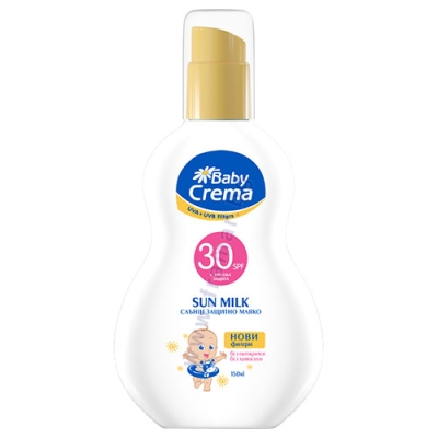 БЕЙБИ КРЕМА СЛЪНЦЕЗАЩИТНО МЛЯКО СПРЕЙ ЗА ЛИЦЕ И ТЯЛО SPF30 150 мл
