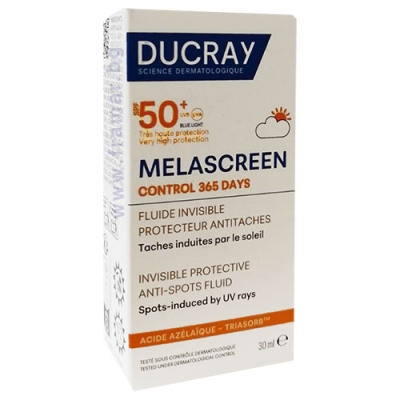 ДЮКРЕ МЕЛАСКРИН КОНТРОЛ СЛЪНЦЕЗАЩИТЕН ФЛУИД СРЕЩУ ПЕТНА SPF 50+ 30 мл