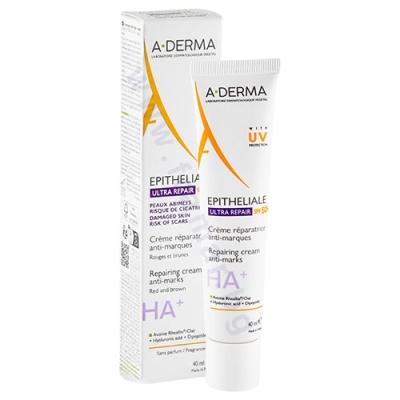 А-ДЕРМА ЕПИТЕЛИАЛ HA+ УЛТРА РИПЕЪР ВЪЗСТАНОВЯВАЩ КРЕМ SPF50+ 40 мл