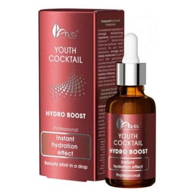АВА YOUTH COCKTEIL ХИДРАТИРАЩ КОКТЕЙЛ ЗА ЛИЦЕ С ХИАЛУРОН И БЕТА ГЛЮКАН 30 мл
