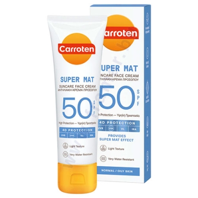 КАРОТЕН СЛЪНЦЕЗАЩИТЕН КРЕМ ЗА ЛИЦЕ С МАТИРАЩ ЕФЕКТ SPF50 50 мл