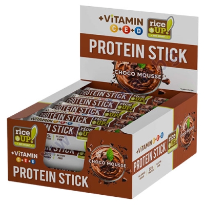 ВИТАМИНОВ ПРОТЕИНОВ СТИК ШОКОЛАДОВ МУС 40 г * 15 RICE UP!