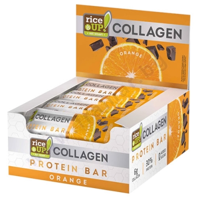 КОЛАГЕНОВ ПРОТЕИНОВ БАР ПОРТОКАЛ 50 г * 12 RICE UP!