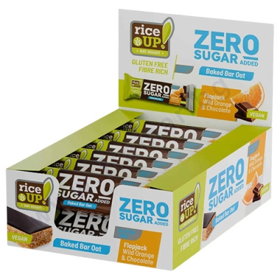 ОВЕСЕН БАР БЕЗ ДОБАВЕНА ЗАХАР ПОРТОКАЛ И ЧЕРЕН ШОКОЛАД 70 г * 12 RICE UP!