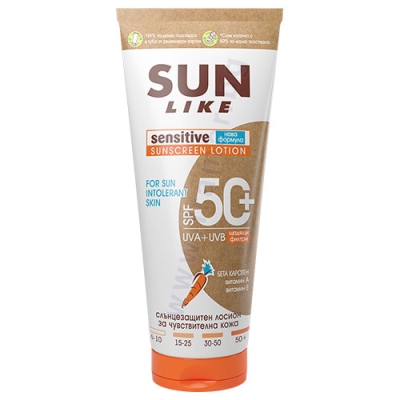 СЪН ЛАЙК СЕНЗИТИВ СЛЪНЦЕЗАЩИТЕН ЛОСИОН ЗА ЧУВСТВИТЕЛНА КОЖА SPF50+ 200 мл