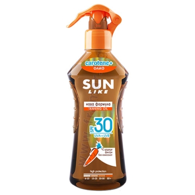 СЪН ЛАЙК МАСЛО ЗА БЪРЗ ЗАГАР С ПОМПА SPF30 200 мл