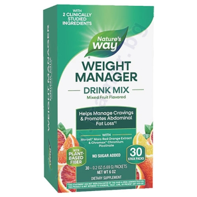 УЕЙТ МЕНИДЖЪР ДРИНК МИКС С ПЛОДОВ ВКУС саше * 30 NATURE'S WAY