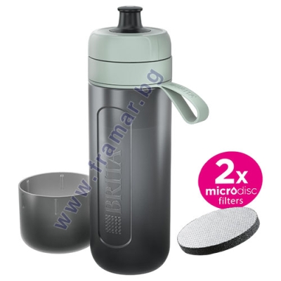 БРИТА ФИЛТРИРАЩА БУТИЛКА ЗА ВОДА АКТИВ 600 мл + 2 МИКРОДИСКА