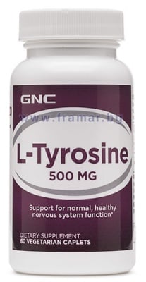 L - ТИРОЗИН каплети 500 мг * 60 GNC