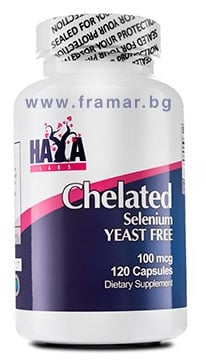 ХАЯ ЛАБС СЕЛЕН ХЕЛАТИРАН капсули 100 мкг * 120