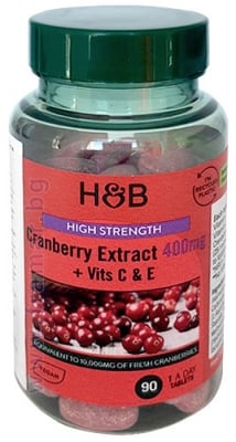 ЧЕРВЕНА БОРОВИНКА 400 мг + ВИТАМИНИ C и E таблетки * 90 HOLLAND BARRETT