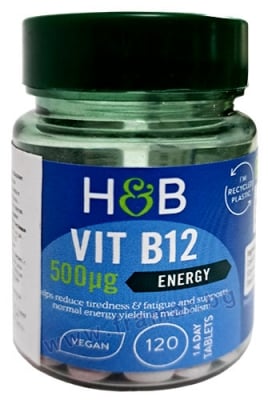 ВИТАМИН B 12 таблетки 500 мкг * 120 HOLLAND & BARRETT