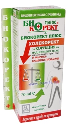 ХОЛЕКОРЕКТ 70 мл. жлъчни проблем БИОКОРЕКТ ПЛЮС