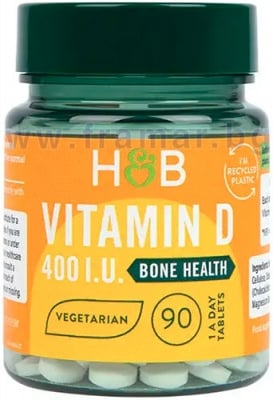 ВИТАМИН D3 таблетки 10 мкг / 400 IU * 90 HOLLAND & BARRETT