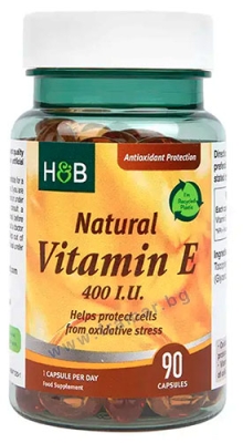 ВИТАМИН E НАТУРАЛЕН 400 IU капсули * 90 HOLLAND & BARRETT