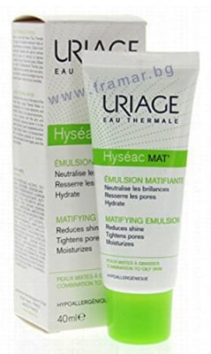 УРИАЖ HYSEAC МАТ МАТИРАЩА ЕМУЛСИЯ ЗА СМЕСЕНА И МАЗНА КОЖА 40 мл