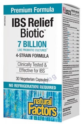 БИОТИК РИЛИЙФ IBS 7 млрд. / 4 щама капсули * 30 NATURAL FACTORS