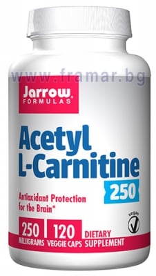 ДЖАРОУ ФОРМУЛАС АЦЕТИЛ L - КАРНИТИН капсули 250 мг * 120