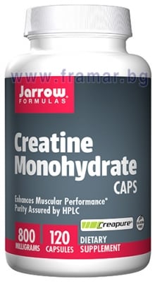 ДЖАРОУ ФОРМУЛАС КРЕАТИН МОНОХИДРАТ капсули 800 мг * 120