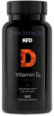 КФД НУТРИШЪН ВИТАМИН D3 2000 IU капсули * 240