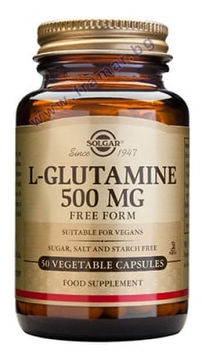 СОЛГАР L - ГЛУТАМИН капсули 500 мг * 50
