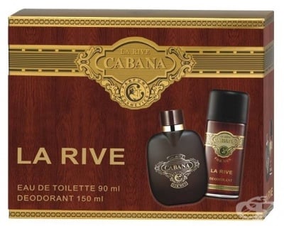 ЛА РИВ КОМПЛЕКТ CABANA ТОАЛЕТНА ВОДА 90 мл. + ДЕЗОДОРАНТ 150 мл. ЗА МЪЖЕ