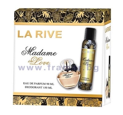 ЛА РИВ ДАМСКИ КОМПЛЕКТ MADAME IN LOVE - ПАРФЮМНА ВОДА 90 мл + ДЕЗОДОРАНТ 150 мл