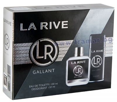 ЛА РИВ КОМПЛЕКТ ЗА МЪЖЕ GALLANT ТОАЛЕТНА ВОДА 100 мл + ДЕЗОДОРАНТ 150 мл
