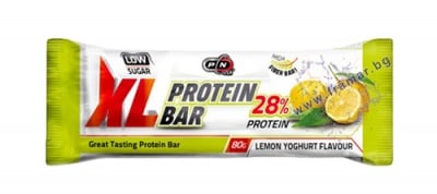 ПЮР НУТРИШЪН XL ПРОТЕИНОВ БАР С ВКУС НА ЛИМОНОВ ЙОГУРТ 80 гр.