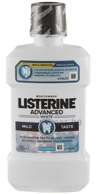 ВОДА ЗА УСТА LISTERINE ADVANCED WHITE 250 мл