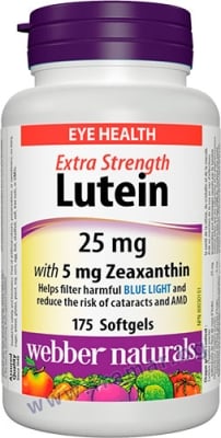 ЛУТЕИН 25 мг + ЗЕАКСАНТИН 5 мг капсули * 175 УЕБЪР НАТУРАЛС