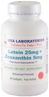 ЛУТЕИН + ЗЕАКСАНТИН капсули * 60 USA LABORATORIES