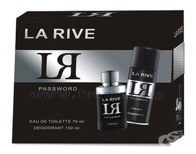 ЛА РИВ МЪЖКИ КОМПЛЕКТ PASSWORD - ТОАЛЕТНА ВОДА 75 мл. + ДЕЗОДОРАНТ 150 мл. 