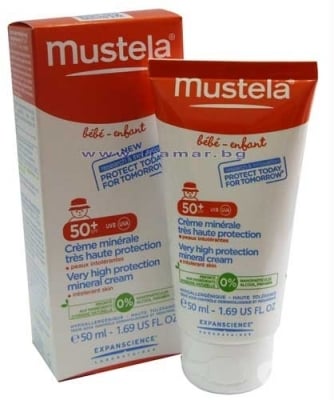 МУСТЕЛА СЛЪНЦЕЗАЩИТЕН КРЕМ ЗА БЕБЕТА И ДЕЦА SPF 50 50 мл