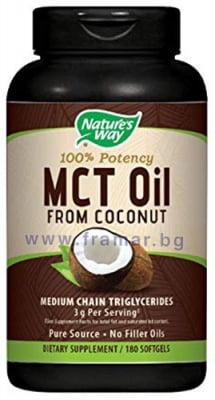 КОКОСОВО МАСЛО МСТ капсули * 180 NATURE'S WAY