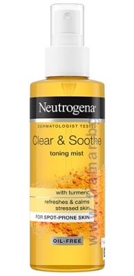 НЮТРОГЕНА CLEAR & SOOTHE ТОНИЗИРАЩ И УСПОКОЯВАЩ СПРЕЙ С КУРКУМА 125 мл