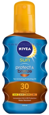НИВЕА СЪН СЛЪНЦЕЗАЩИТНО ОЛИО - СПРЕЙ С БРОНЗИРАЩ ЕФЕКТ SPF 30 200 мл.