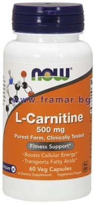 НАУ ФУДС L - КАРНИТИН капсули 500 мг * 60