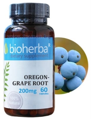 БИОХЕРБА ОРЕГОНСКО ГРОЗДЕ КОРЕН + РИБОФЛАВИН капсули 200 мг * 60