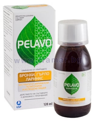 ПЕЛАВО ГРИПАКТИВ БРОНХИ И ГЪРЛО сироп 120 мл